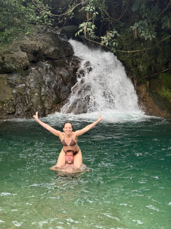 Hidden waterfall swimming pool Hai Van Pass jungle DDTravel