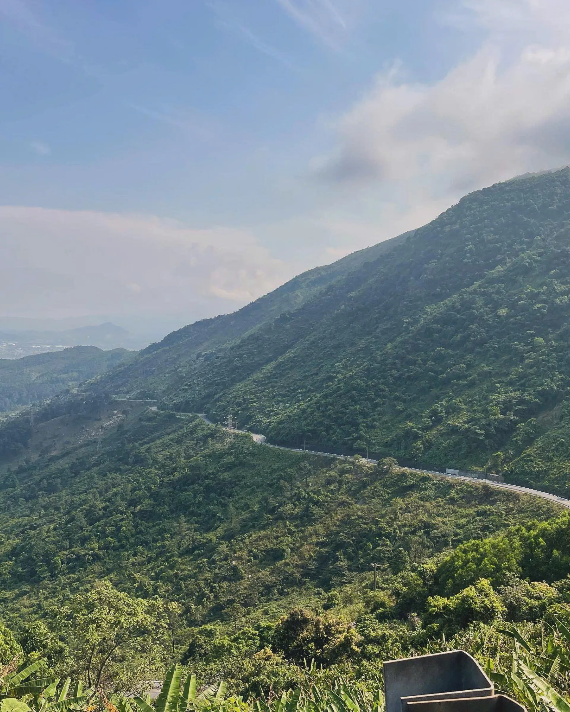 Hai Van Pass winding mountain road Vespa tour