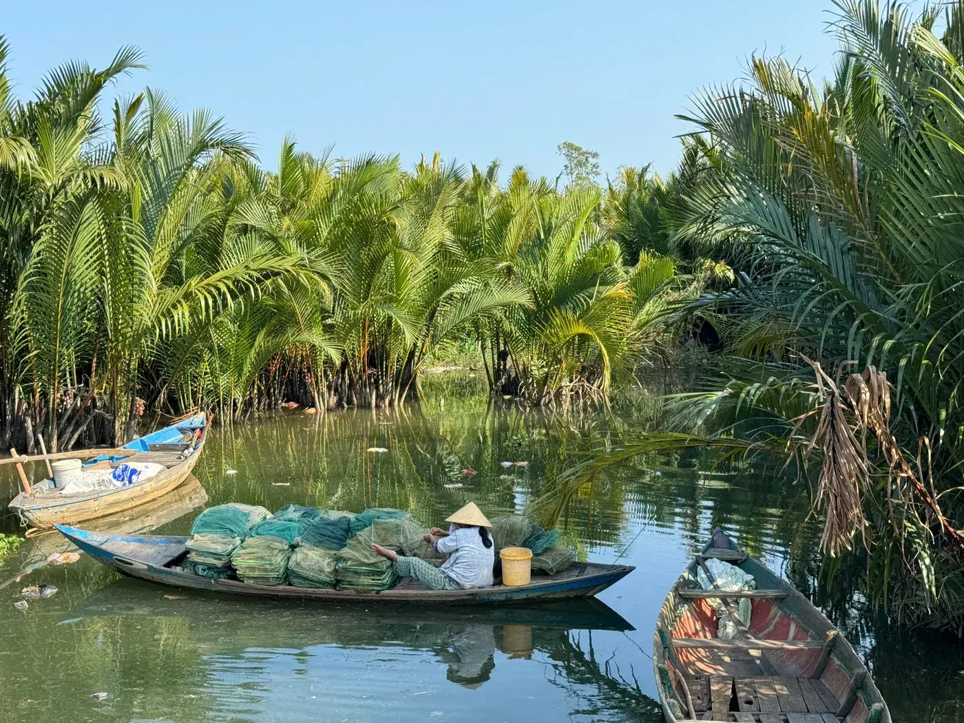 Nipa palm waterway river Hoi An island Jeep tour DDTravel
