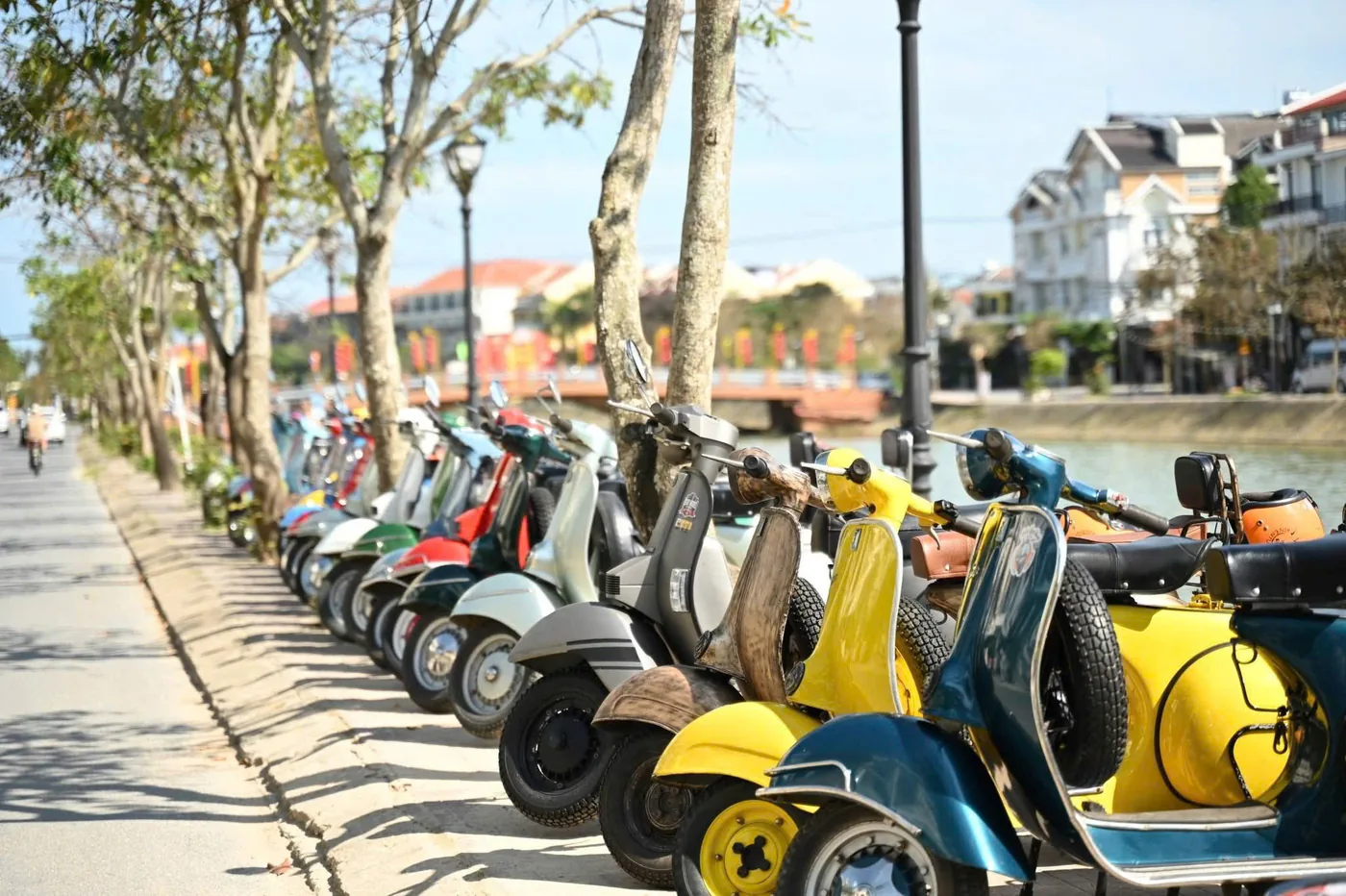 Hội An Street Food Tour Sunset View vintage Vespa DDTravel