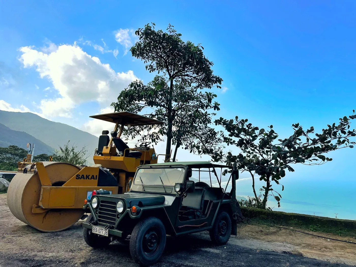 US Army Jeep Son Tra mountain ocean view coastal road DDTravel